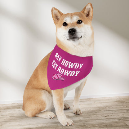 Cowgirl Say Howdy Get Rowdy Bandana Collar