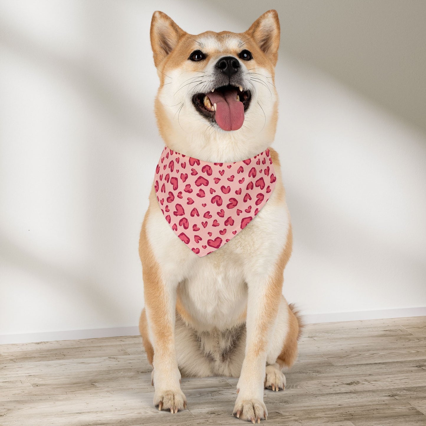 Valentine's Cheetah Bandana Collar