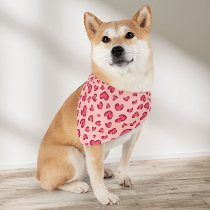 Valentine's Cheetah Bandana Collar