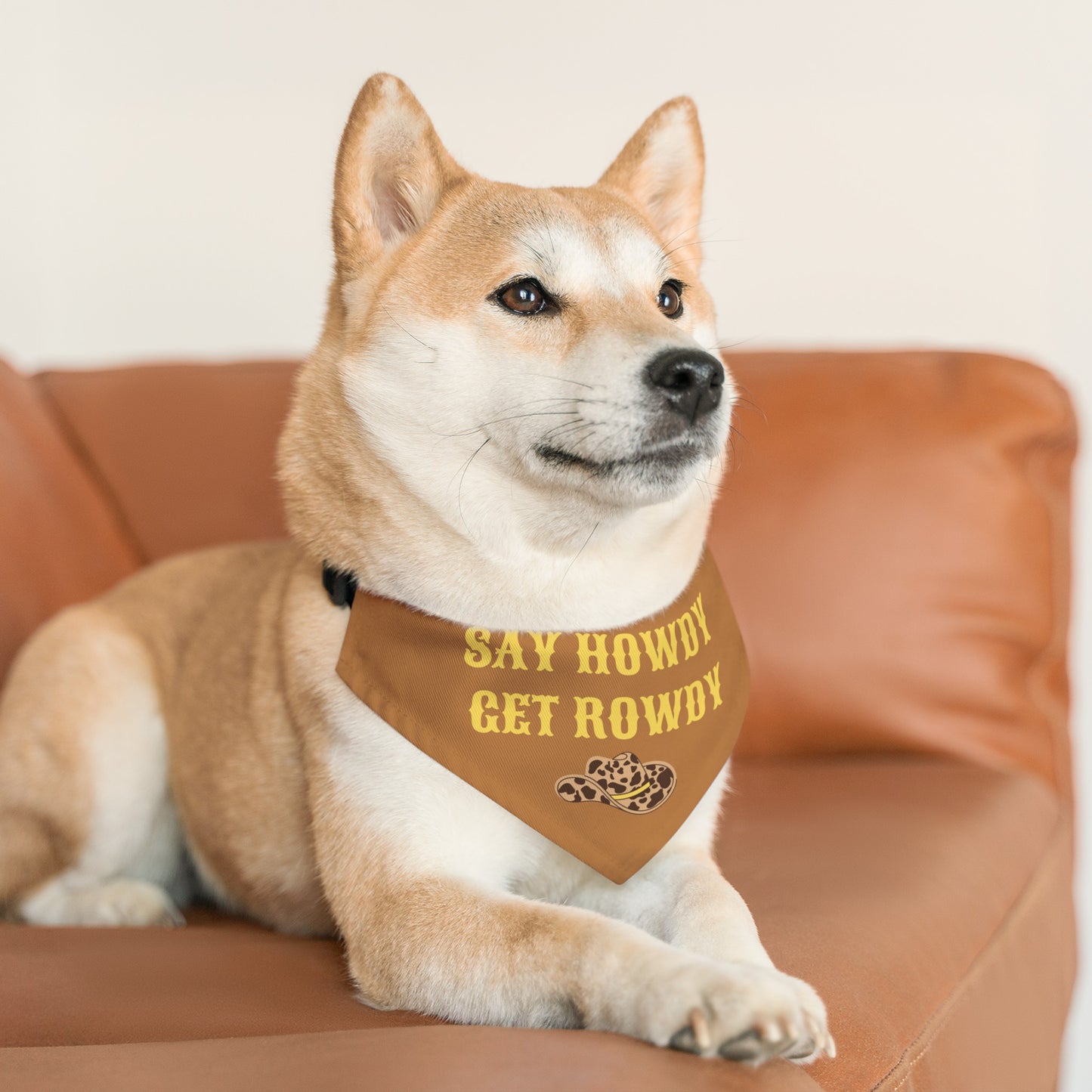 Cowboy Say Howdy Get Rowdy Bandana Collar