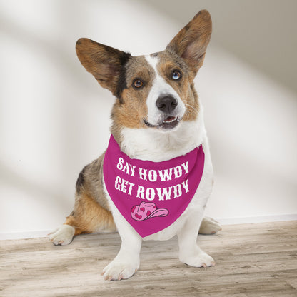 Cowgirl Say Howdy Get Rowdy Bandana Collar