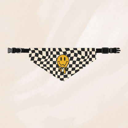 Retro Checkered Bandana Collar