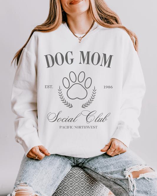 Dog Mom Social Club Crewneck Sweatshirt