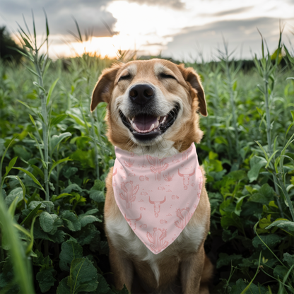 Western Desert Cowgirl Tie On Dog Bandana