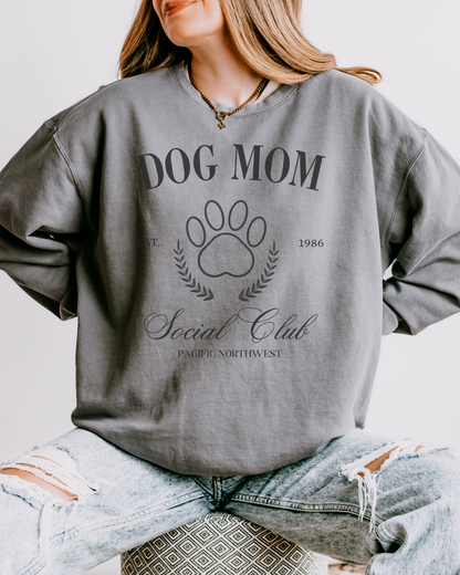 Dog Mom Social Club Crewneck Sweatshirt