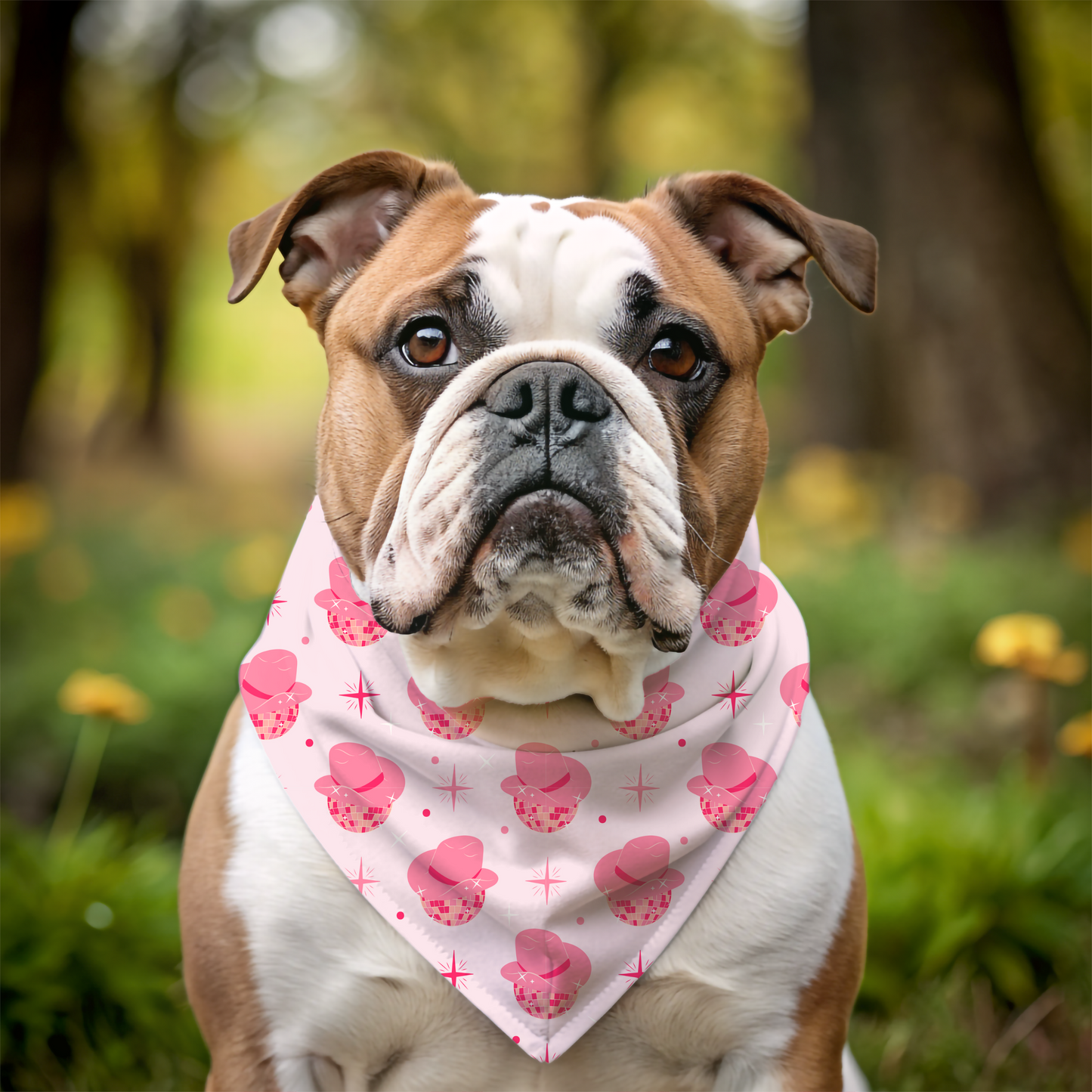 Disco Cowgirl Dog Tie On Bandana