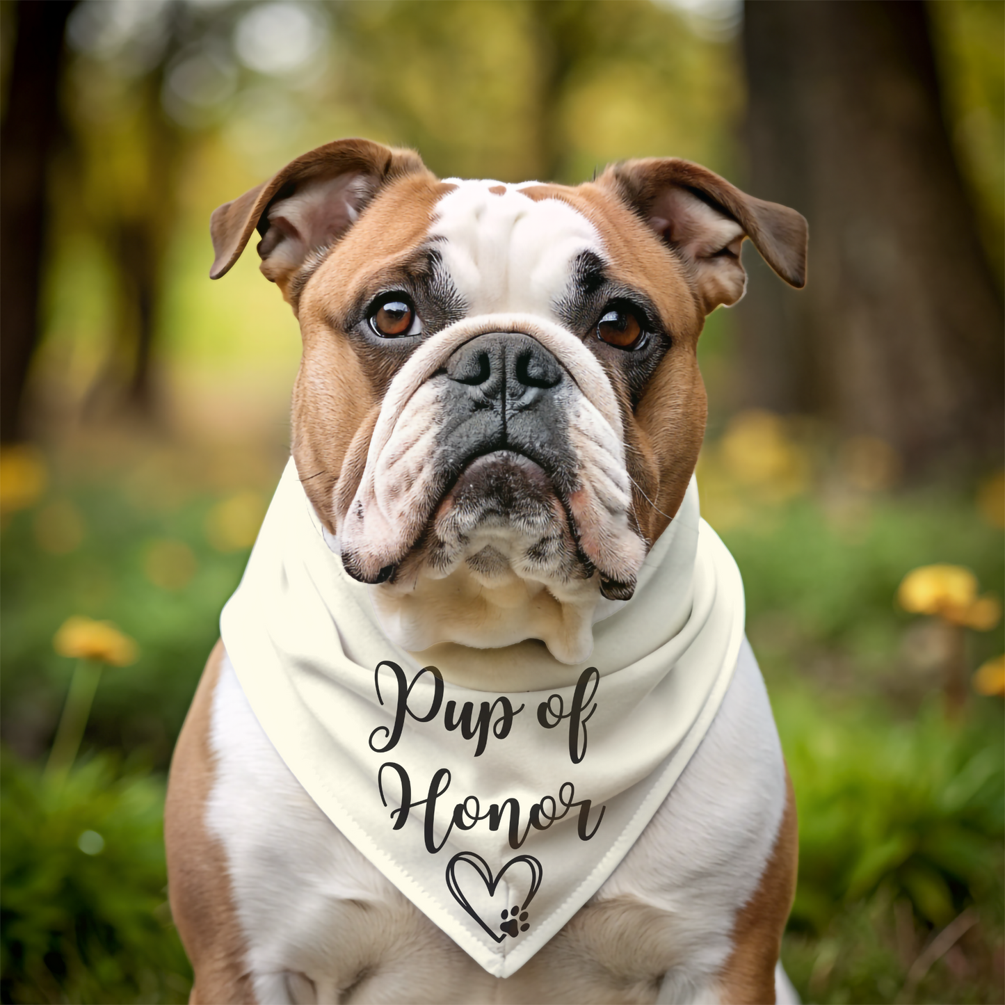 Pup of Honor Tie On Bandana