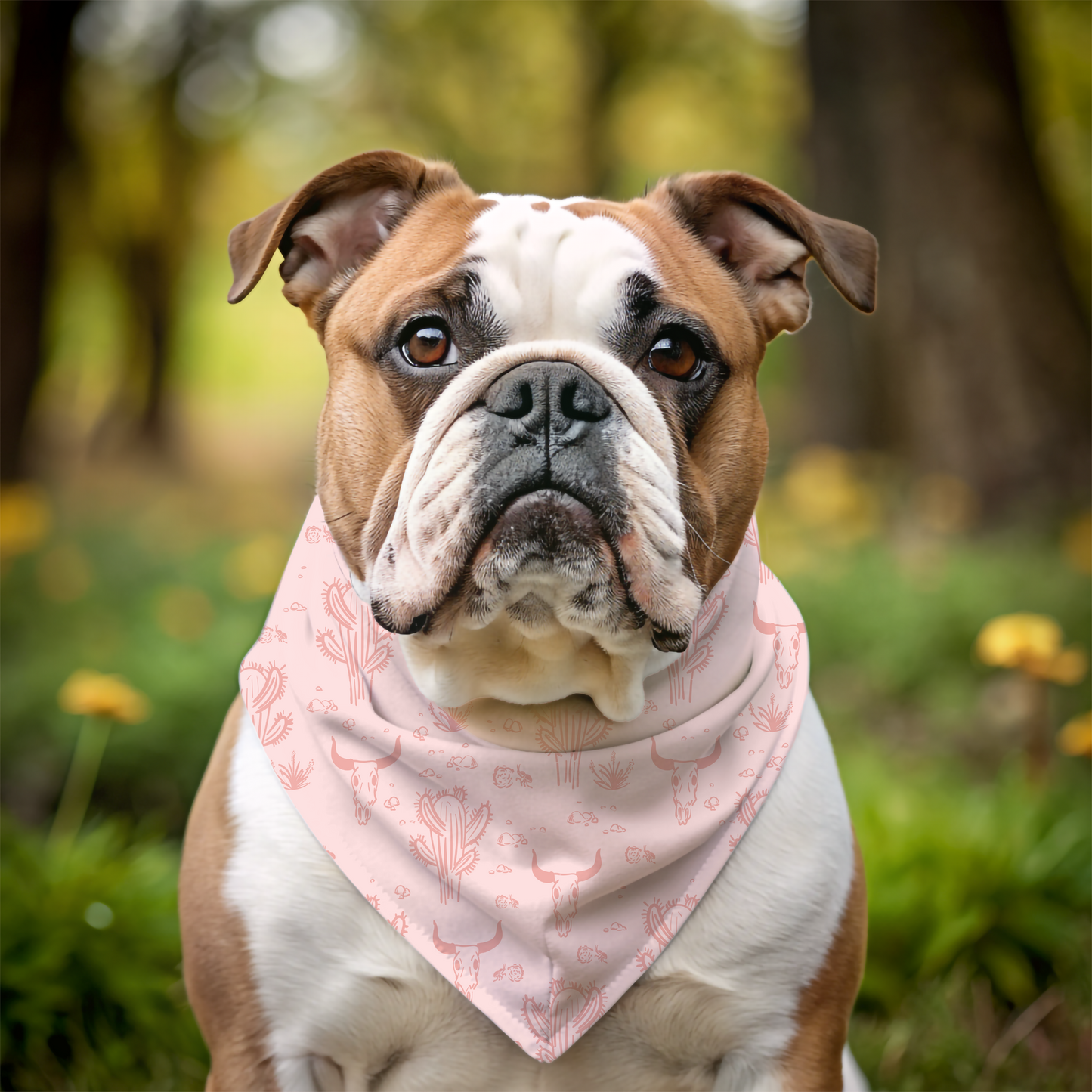 Western Desert Cowgirl Tie On Dog Bandana