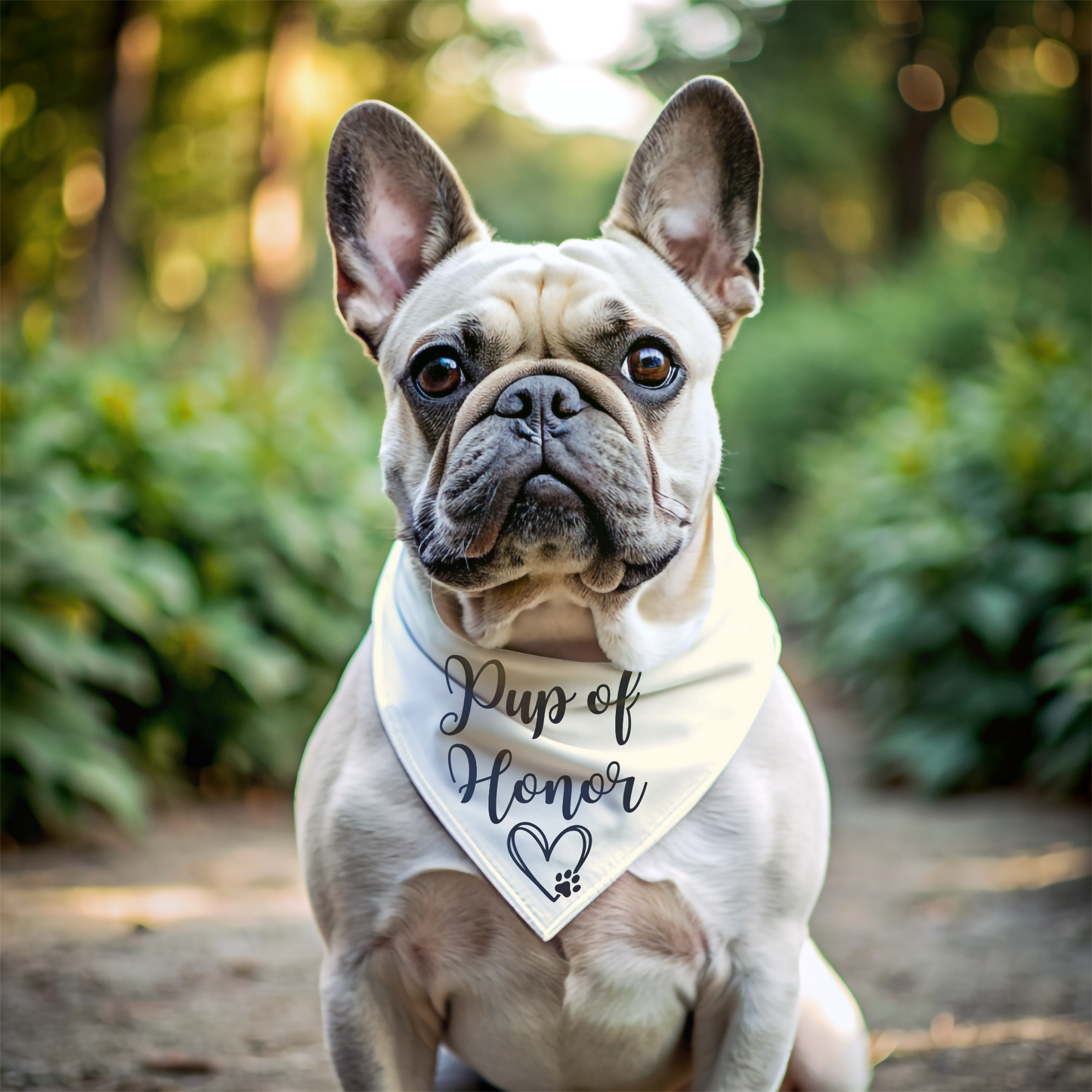 Pup of Honor Tie On Bandana