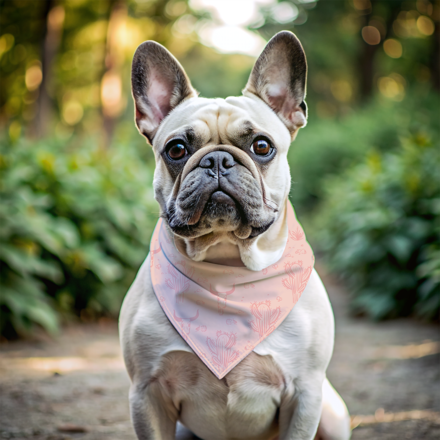 Western Desert Cowgirl Tie On Dog Bandana