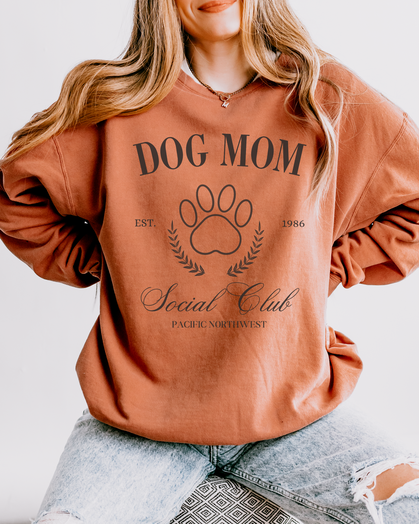 Dog Mom Social Club Crewneck Sweatshirt