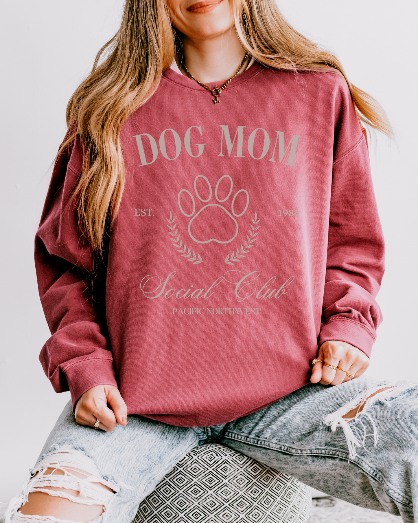 Dog Mom Social Club Crewneck Sweatshirt