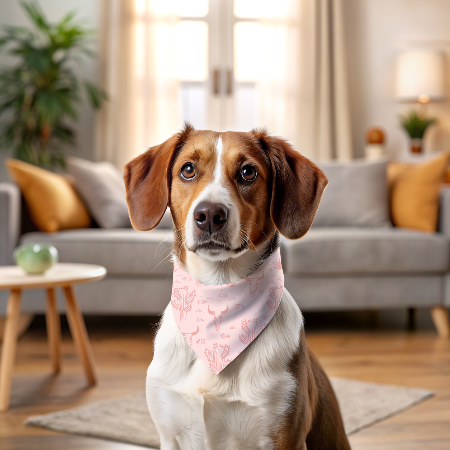 Western Desert Cowgirl Tie On Dog Bandana