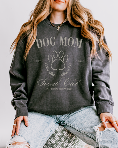 Dog Mom Social Club Crewneck Sweatshirt