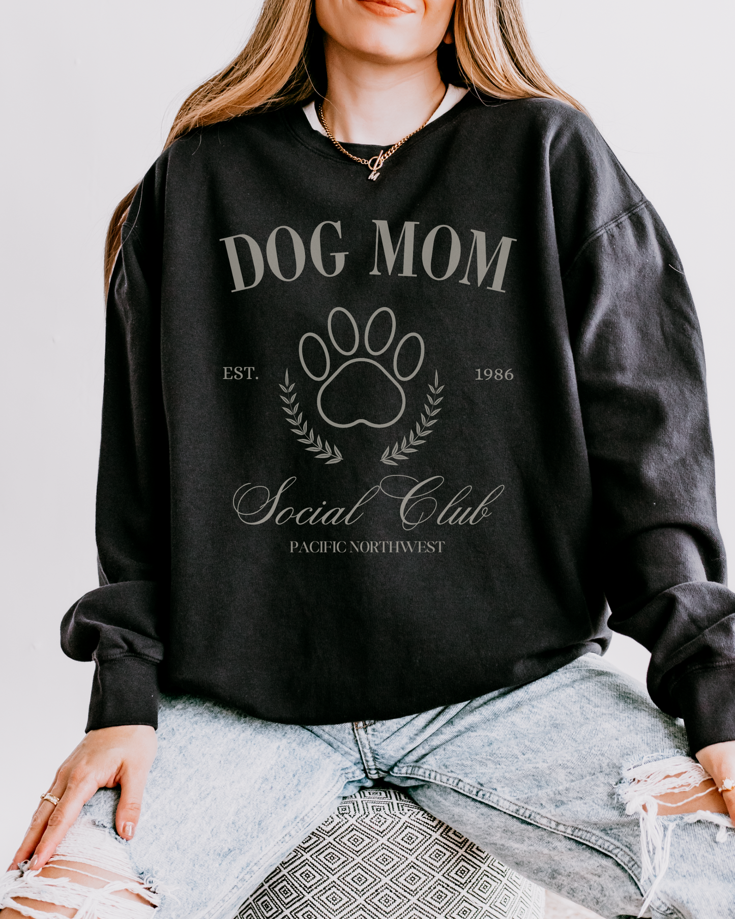 Dog Mom Social Club Crewneck Sweatshirt