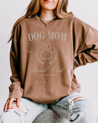 Dog Mom Social Club Crewneck Sweatshirt