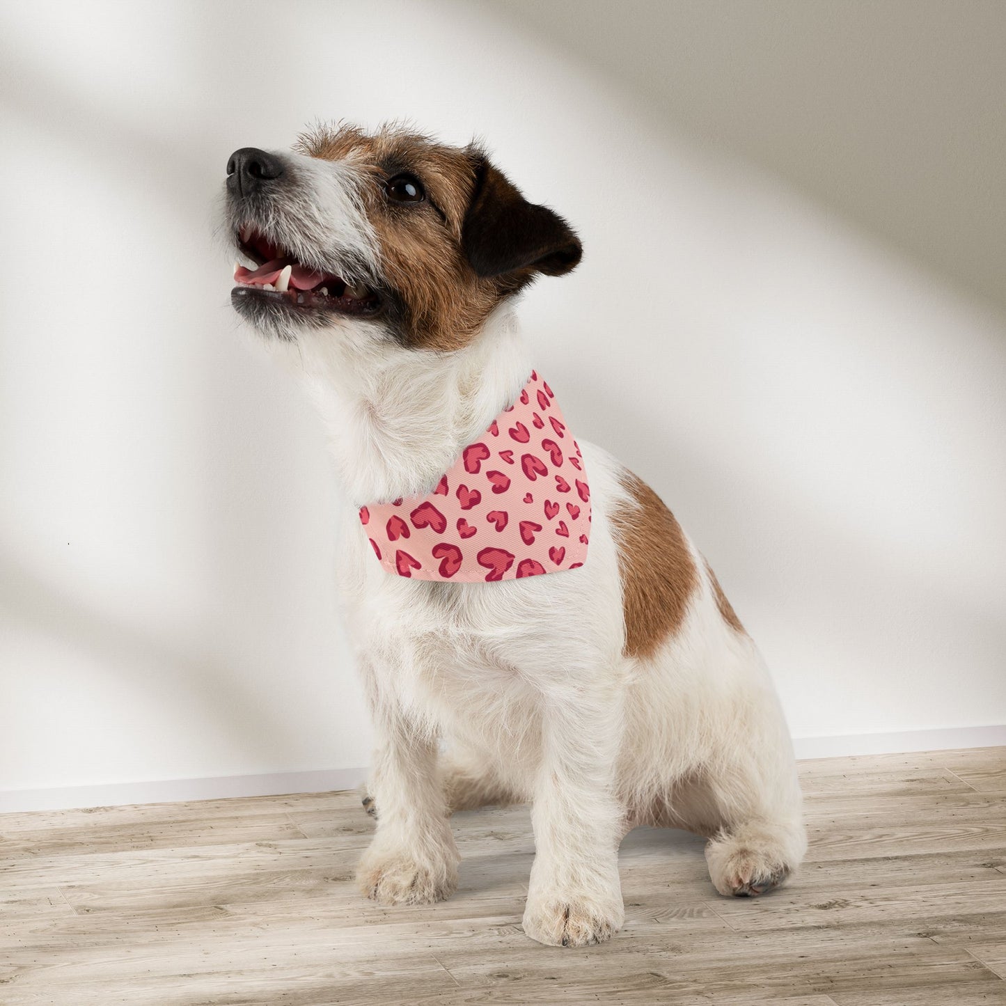 Valentine's Cheetah Bandana Collar