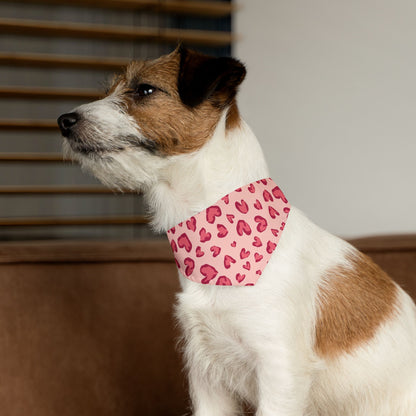 Valentine's Cheetah Bandana Collar